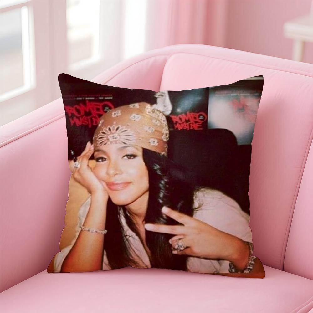 Singer A-Aaliyah Cushion Cover Comfortable Reversible Pillow Cover Ideal for Car Sofa Bedroom & Beyond 12x12Inch