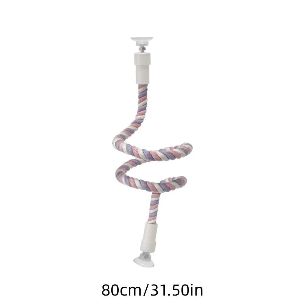 Comfortable Grip DIY Bendable Perch for Birds Cotton Rope Parrot Standing Perch  Cage Enrichment