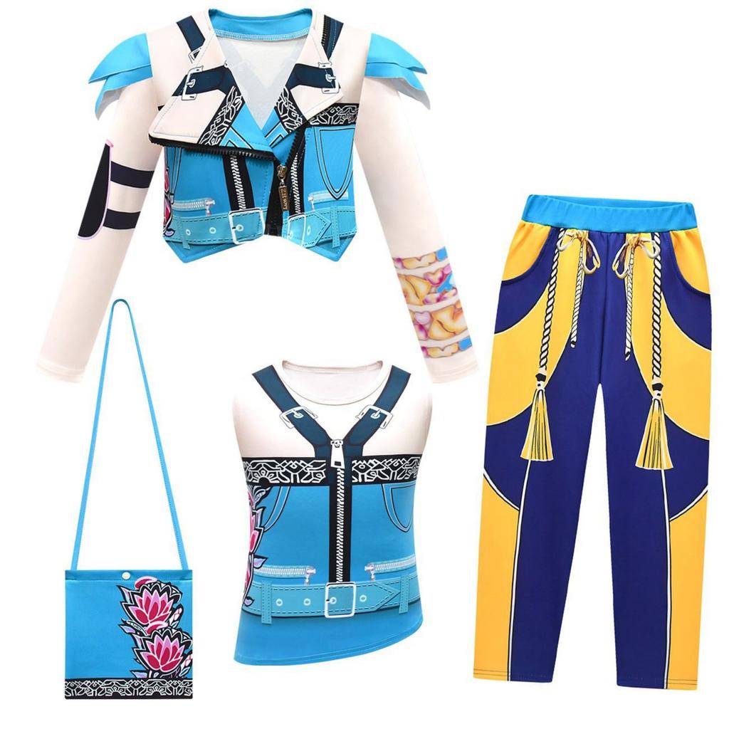 Girls' Suit, Witch  Costume Children's Performance Four-piece Set with Bag