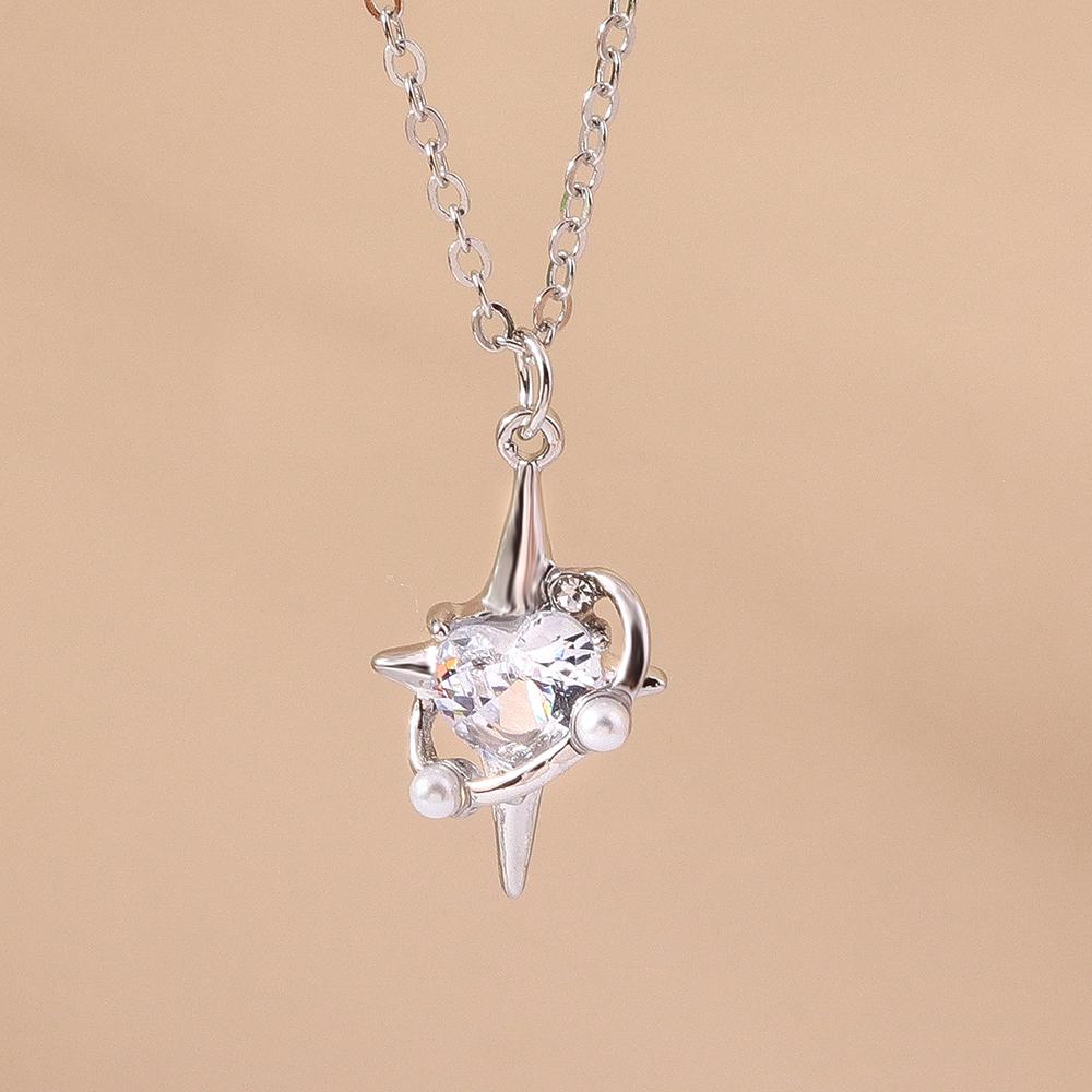 Exquisite Y2K Crystal Heart Pendant Necklace Chain for Women Girls Handmade Party Holiday Jewelry Gifts