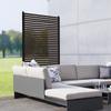 Privacy Screen with Stand, 3x5 Ft Garden Patio Partition, Decorative Backyard Fence Panel, Brown Windproof Room Divider, 1 Pack