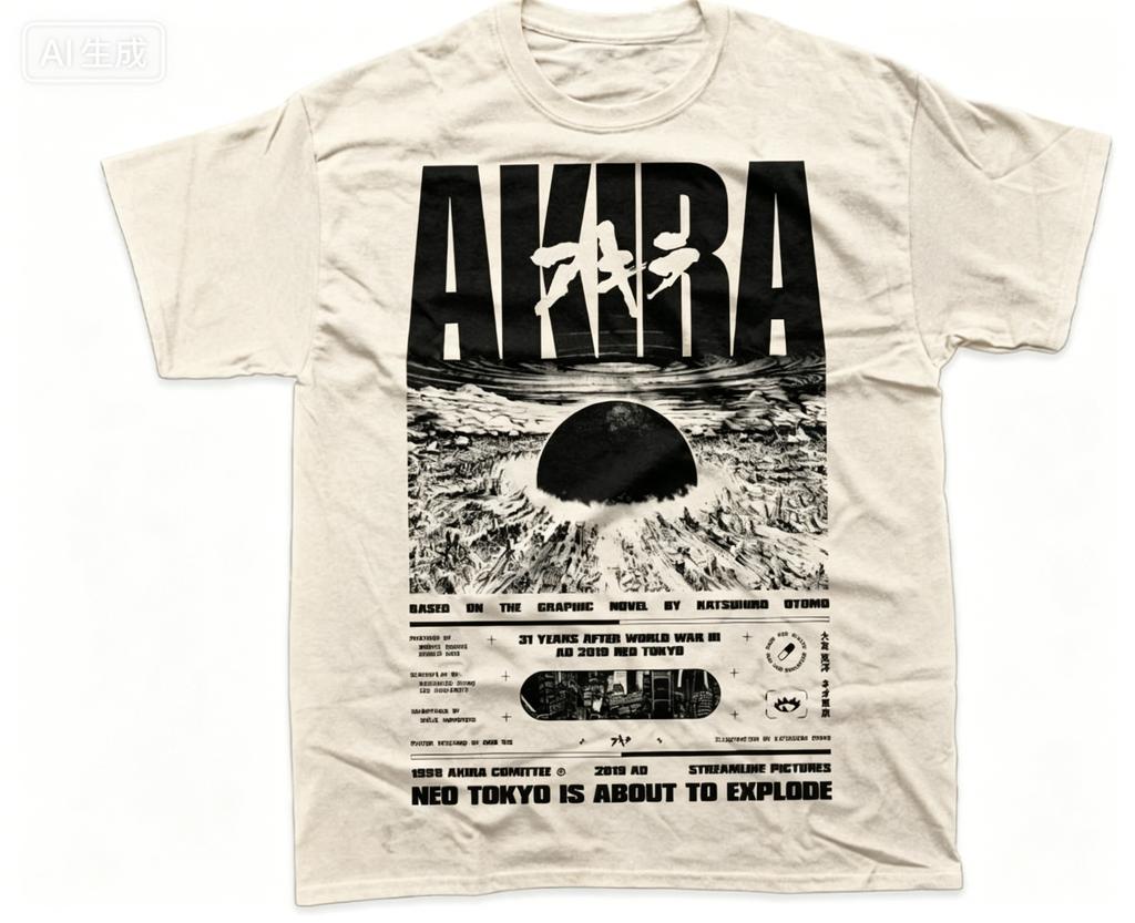 Anime Akira Graphic Tee for Fans Stylish Summer Unisexs Pure Cotton Tshirt Comfortable HighQuality Ins YK Style