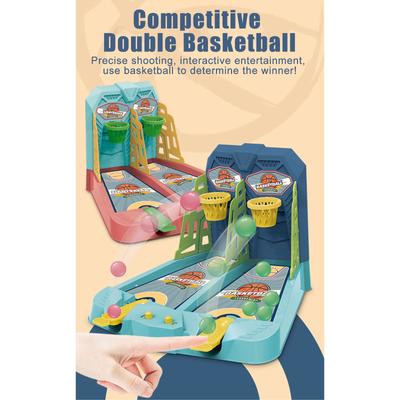 Parmak Ucu Basketbol Çift Şut Çocuk Yapboz Masa Oyunu, Doğum Günü Hediyesi, Günlük Ebeveyn-çocuk Oyuncağı, 3-14 Yaş, 1 kutu