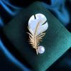 1pc Fashionable, Delicate, High-end Feather Brooch. It Is Suitable for Daily Wear and Is an Accessory for Clothing, Bags