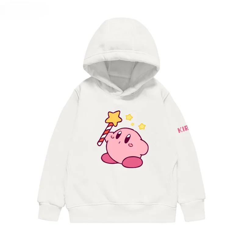 2025 Cute Kirby Hoodies Boys Clothing Kids Children's Boy's Clothing Round Neck Sweatshirt Girls Clothes 4 To 14 Years Hoodies