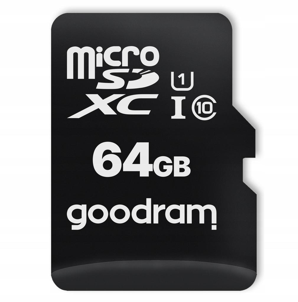 MicroSDXC-Speicherkarte GOODRAM 64GB M1AA-0640R12 cl 10 UHS-I + Adapter