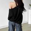 2025 Women's Summer One-Shoulder Loose T-Shirt with Letter Print