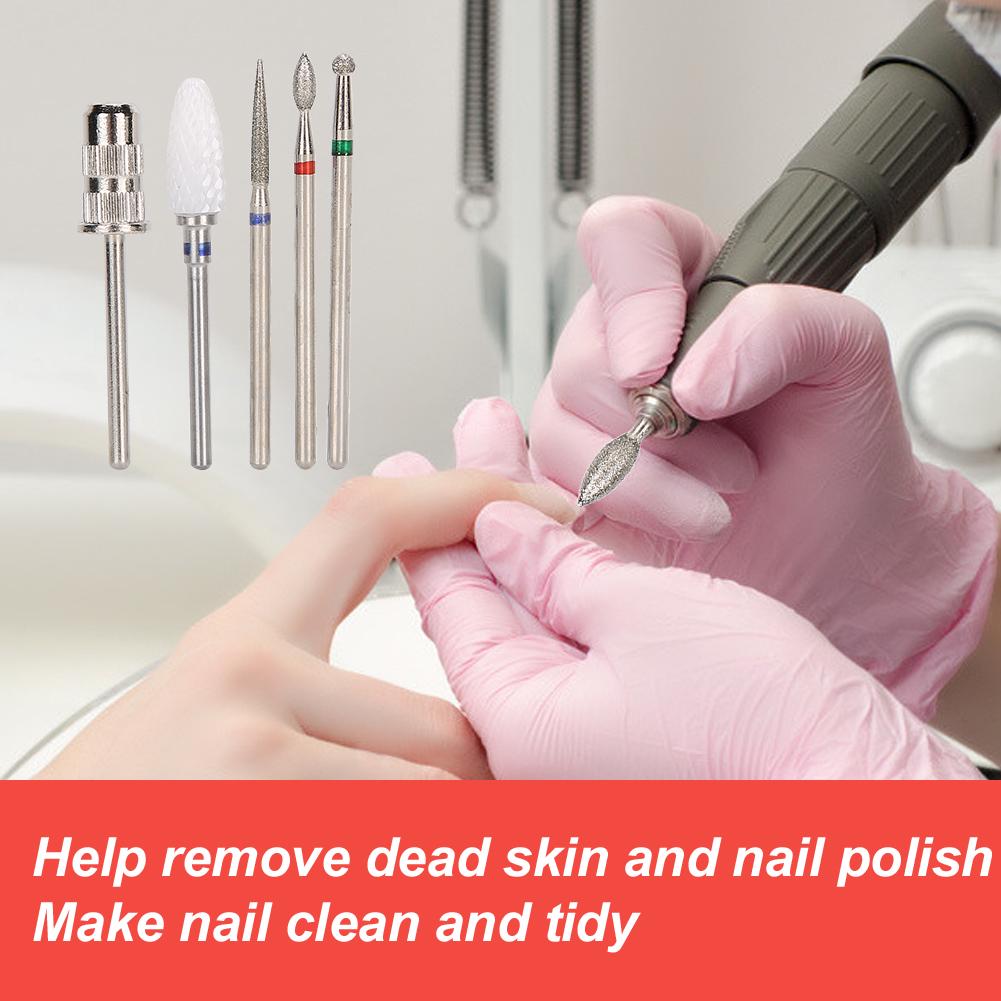 5pcs Nail Art Grinding Head Dead Skin Removal Nail Drill Bits Sanding Polishing Head Set