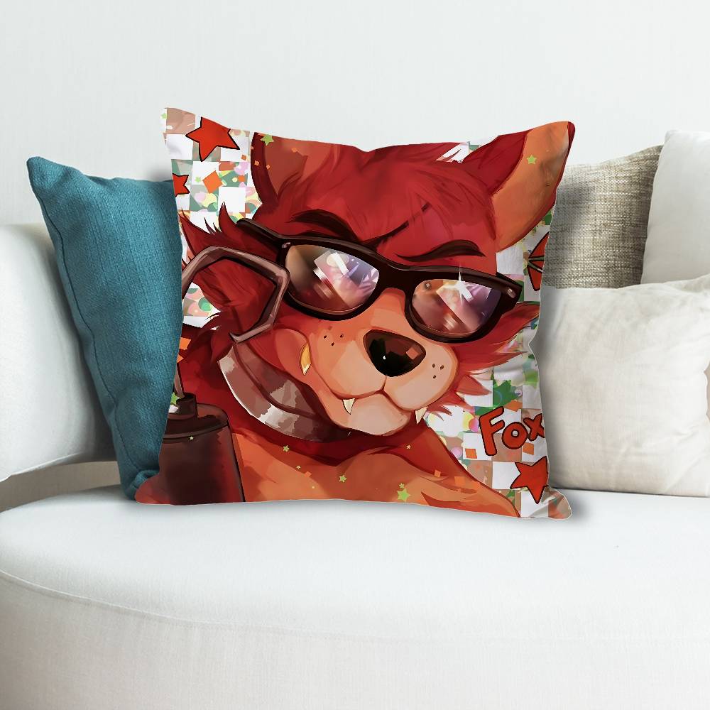 Cute FFnafS Game Pillow Cases for Bedroom Living Room Sofa Home Decor Polyester Cushion Cover with Zipper