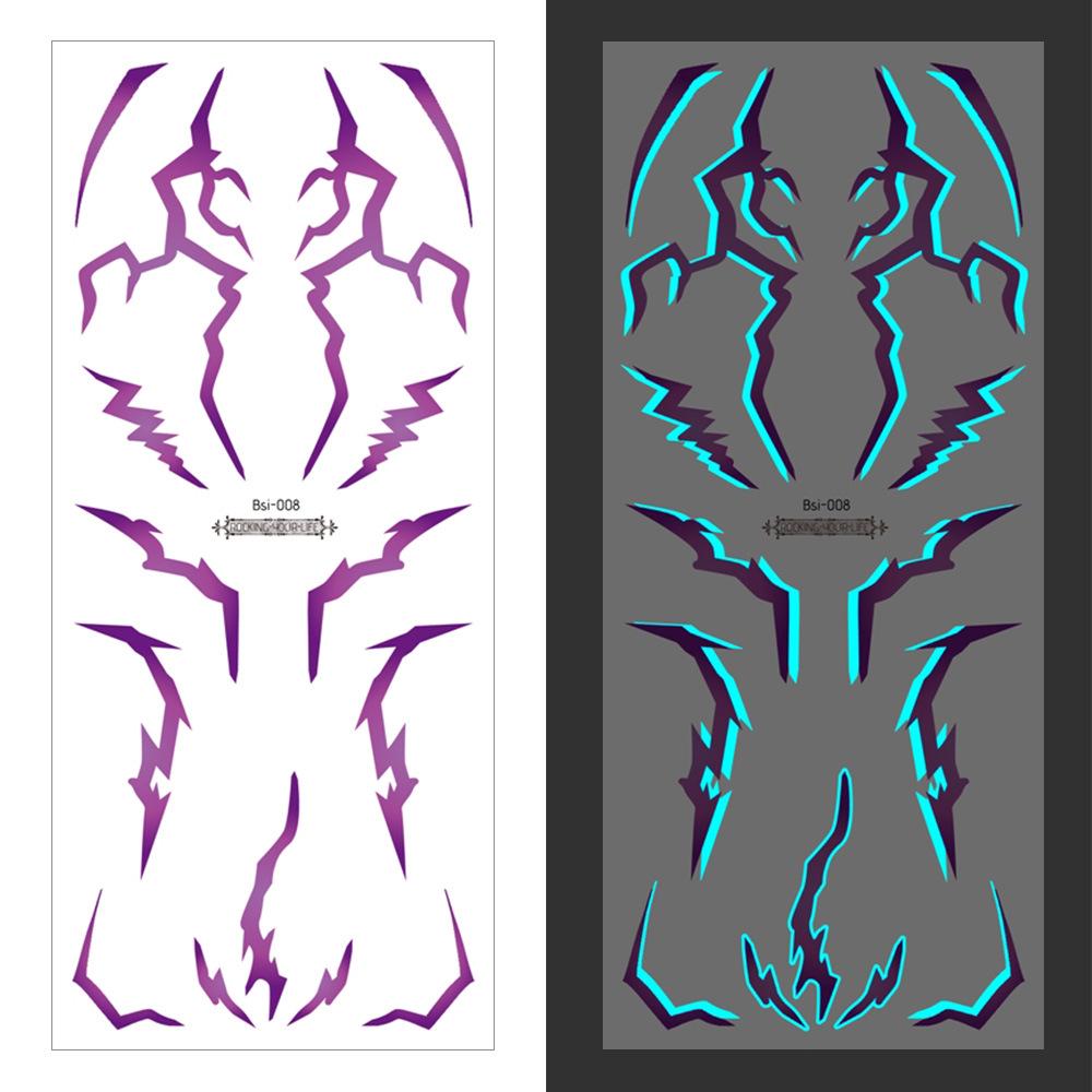 

2025 Светящиеся K-pop тату-наклейки «Охотник на демонов»: Хэллоуин Девичья группа Текстура и Освещение Симуляция Кровеносных Сосудов 240*105 mm