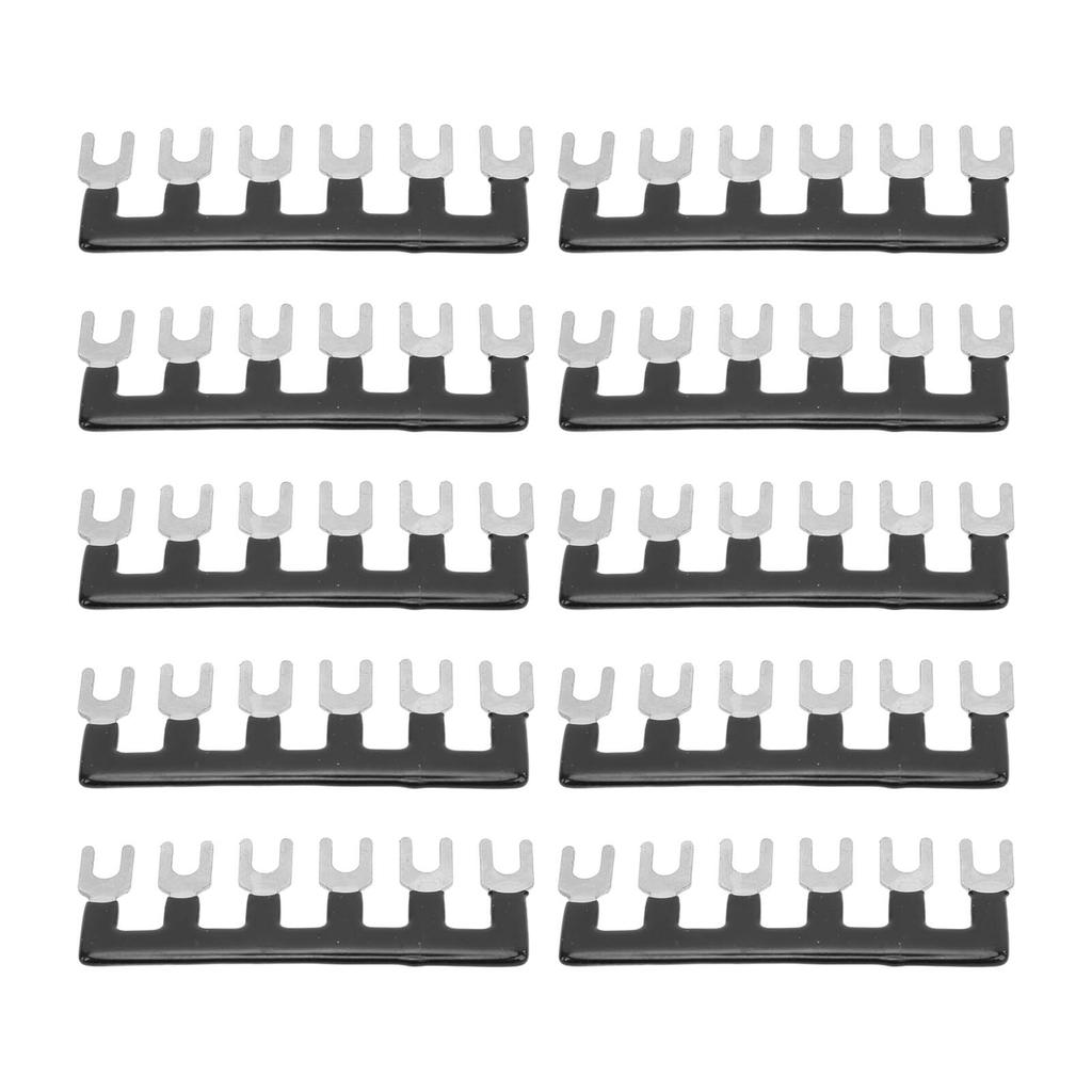 10Pcs Terminal Strip 400V 25A Red Copper Flame Retardant PVC Fork Type Terminal Blocks for Appliance Industry Power TB