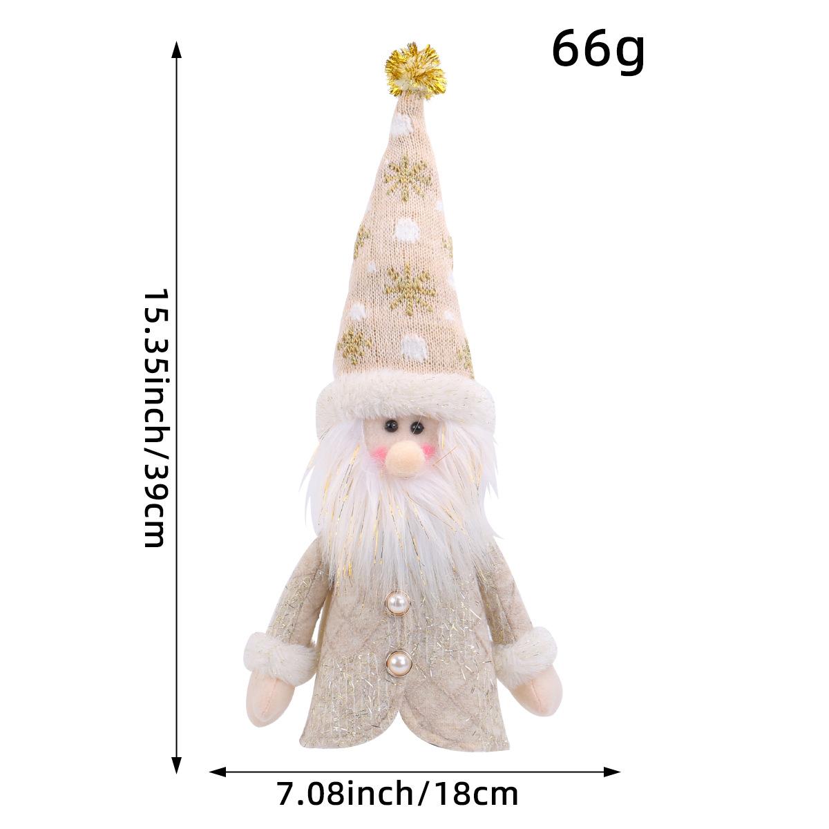 

1pcs Santa Claus Figurine Wine Bottle Cover Polyester PP Cotton Christmas Table Decor Festive Gift Wine Bottle Decoration