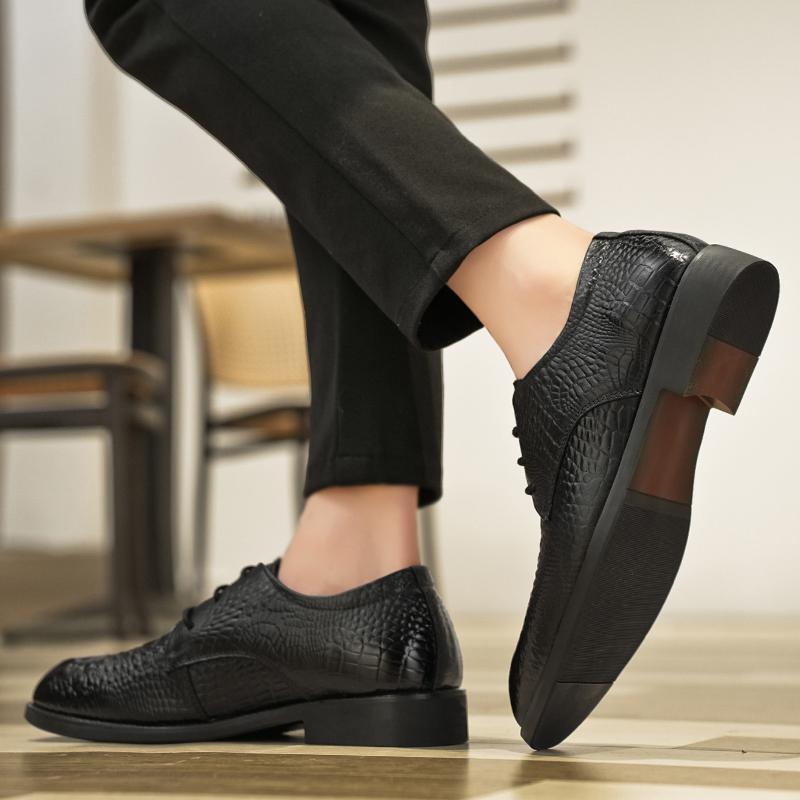 Fashion Business Formal Leather Shoes Men Lace Up Fashion Dress Shoe Outdoor Classic Italian Formal Office Oxford Shoes Men Derby Shoes