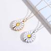 Handmade Glaze Oil Chrysanthemum Pendant Layered Chain Daisy Necklace  Jewelry Accessories