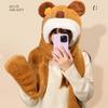 Cute Plush Capybara Scarf Soft Kapibara Gloves Cartoon Capibara Hat  Ski