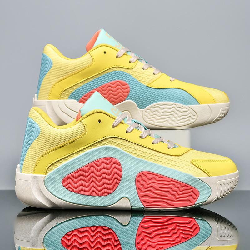 Foreign trade new men's and women's basketball shoes actual combat cement ground youth primary and secondary school students running sports shoes 2025