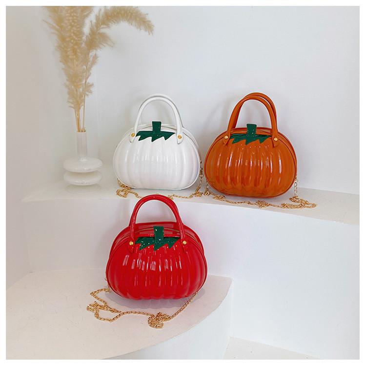 Halloween Pumpkin Bag Pu Material Small Circular Crossbody For Daily Wear