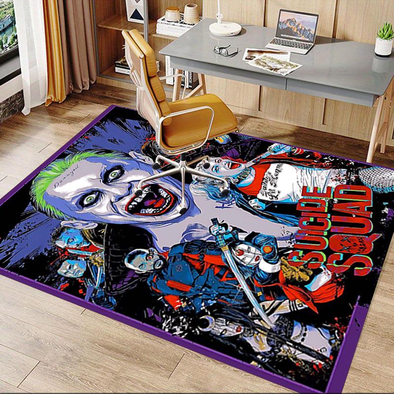 1PC Harley Quinn Suicide Squad Extra Large Non-Slip Floor carpet, Office, family, bedroom, Studio - Large Area Rug Indoor Rugs1141A