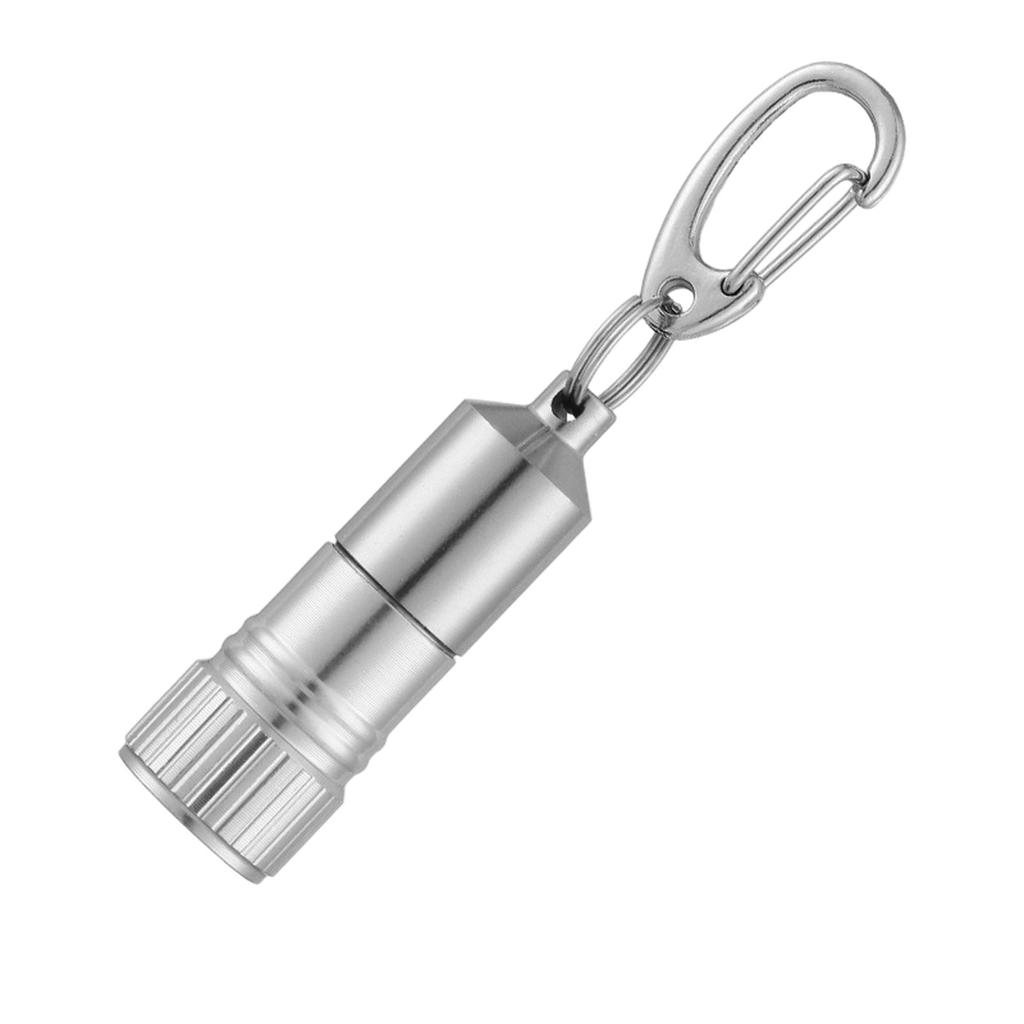 Mudder 10 Bucăți Breloc Lanternă LED Mică Lanternă Luminoasă Inel Breloc Torță Portabilă cu Cârlig pentru Camping, Baterie Inclusă