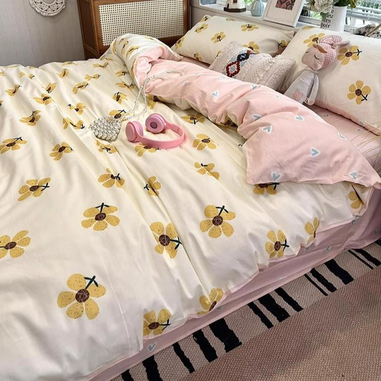 

Хлопковый богемный гостиничный стиль, легкий 4-предметный комплект постельного белья для общежития: Простыня, Простыня на резинке, Пододеяльник 3-piece 0.9-1.2m Bed Sheet for 150*200 Duvet