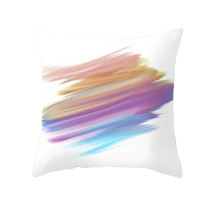 Home Decoration Geometric Space Printed Pillow Cover Colorful and Bright Sofa Cushion Cover