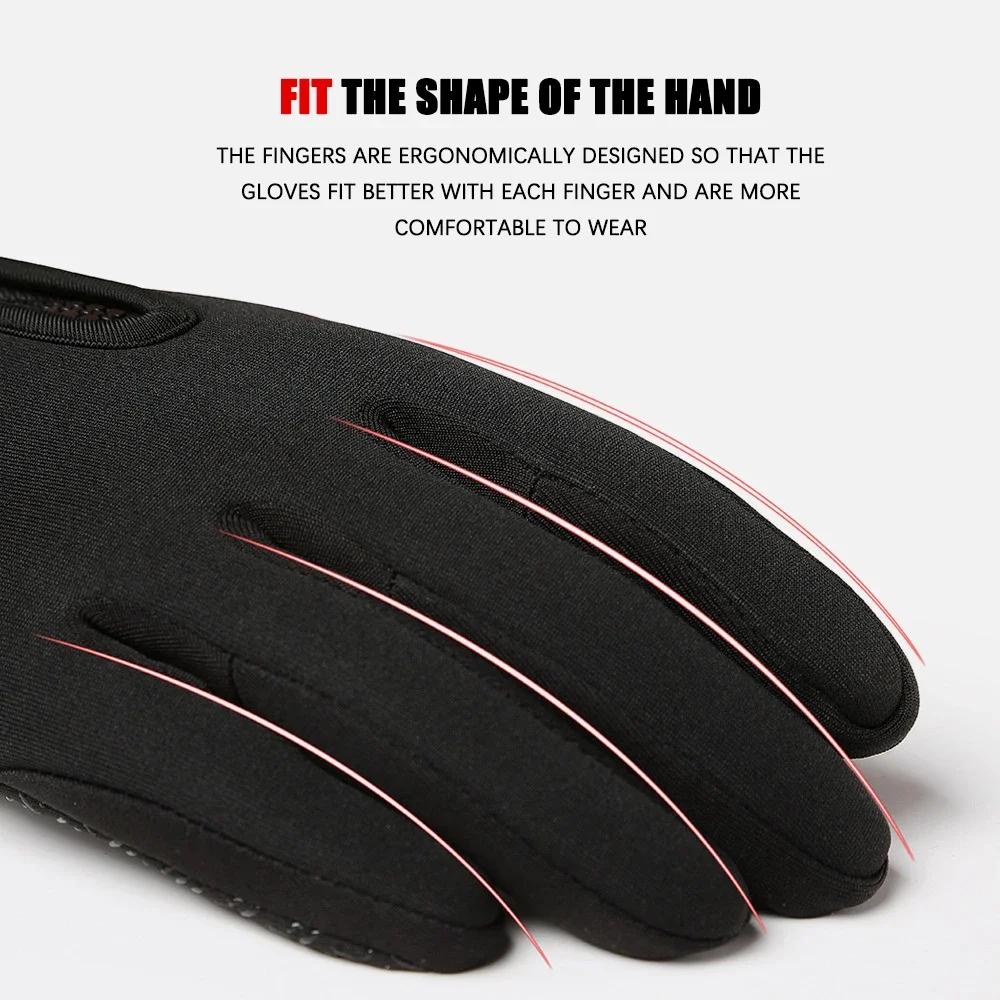 New Winter Gloves Warm Touchscreen Sport Fishing Splash-proof Skiing Army Cycling Snowboard Nonslip Zipper Men's Women Gloves