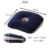 IKEHIKO Comfortable 40 x 37 Soft Cushion, Plain, Round, Fit, Moo, Green, Approx. cm, #9844523