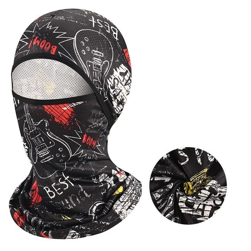 Summer Cool Balaclava Ice Silk Cycling Full Face Cap Sun Anti-UV Protection Sports Face Cover Headwear Bike Motorcycle Men's Hat