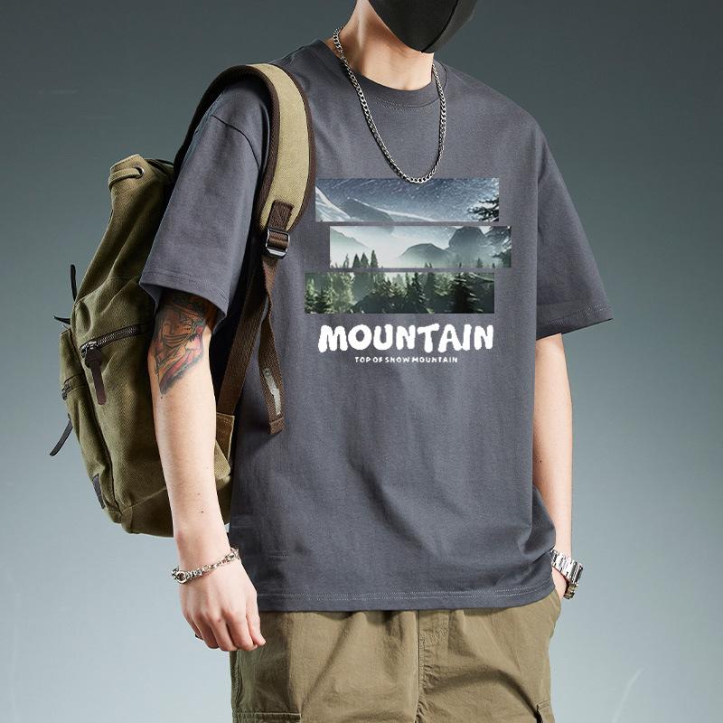 

Футболка мужская летняя оверсайз в стиле Гонконг, трендовая, ретро, уличная, из плотного чистого хлопка, с коротким рукавом, свободная, универсальная 3XL