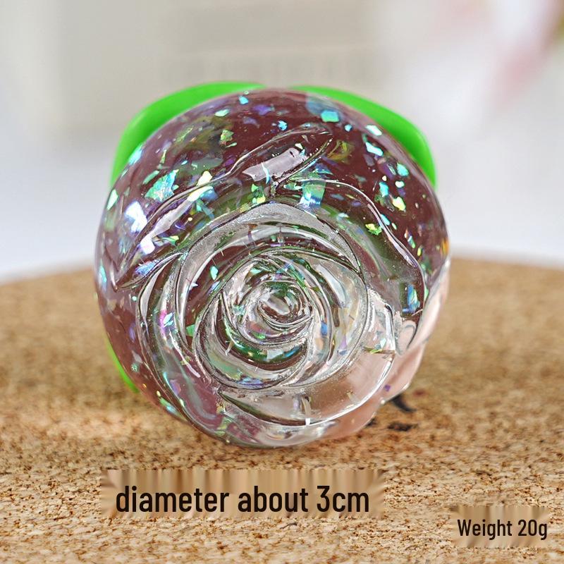 

Романтический светящийся блестящий сувенир в виде цветка розы из смолы на День святого Валентина