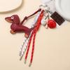 Multipurpose Sausage Dog Key Pendant Sturdy PU Materials Construction with Attention to Detail Daily Casual Wear