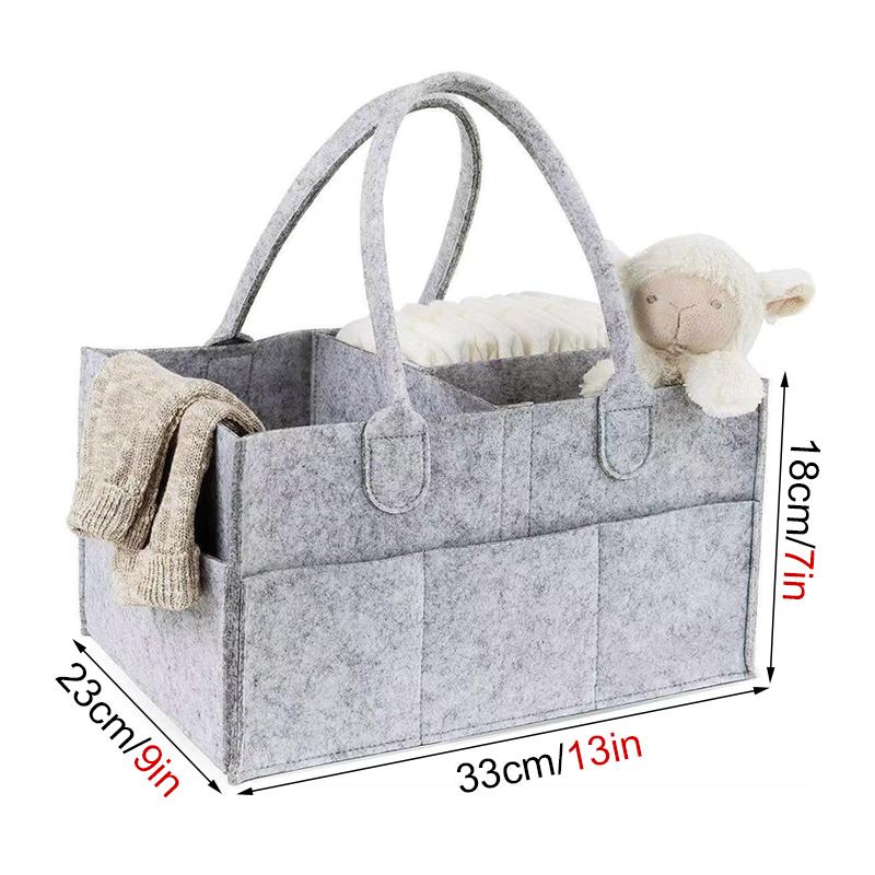 Felt Diaper Bag Baby Organizer Pockets Handheld Mummy Bag Mother and Baby Storage Bag Nappies Organizer