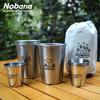 Set de 8 cupe portabile din oțel inoxidabil 304 pentru camping în aer liber - Pentru apă, cafea, picnic, grătar și bere
