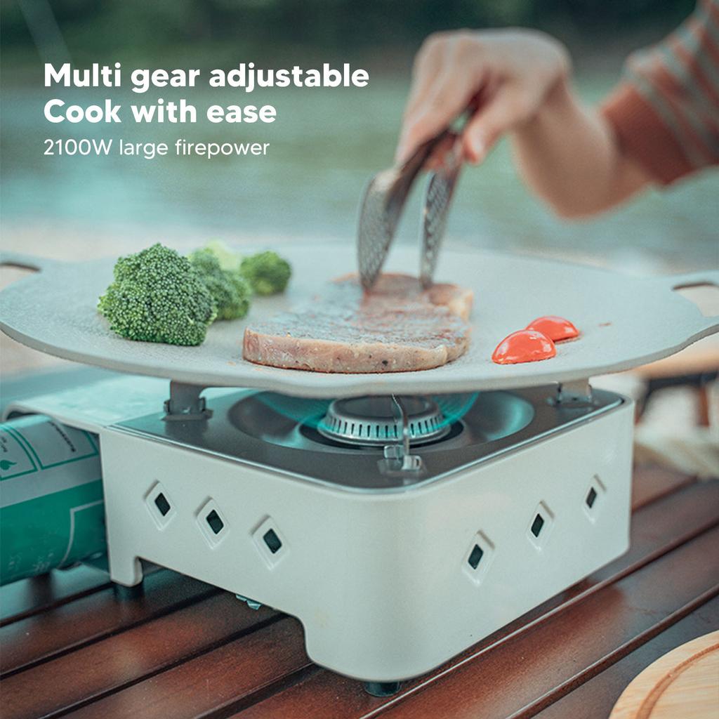 Portable Gas Stove 2.1KW Butane Gas Stove with Carrying Case Hiking BBQ Picnic Quipment
