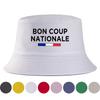 Wendbare Bob-Mütze Frankreich-Flagge Seoul-Stil Baumwoll-Eimerhut Damen Unisex Bon Coup Nationale Sonnenhut Sommer Outdoor Fischer-Unisex-Hüte
