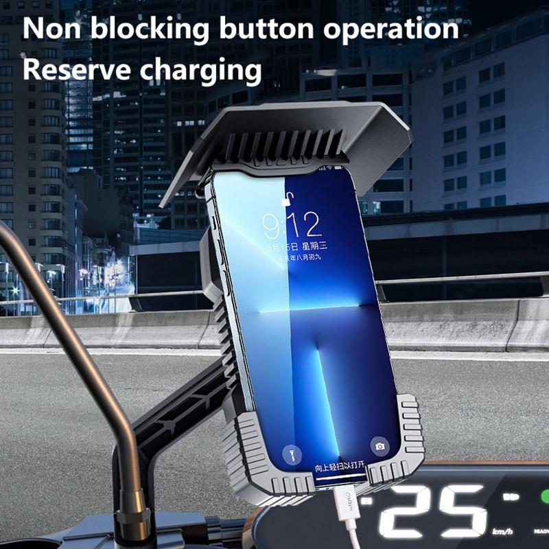 Bicycle Phone Holder Motorcycle Bike Handlebar Rear-View Mirror Phone Case For Iphone Android Bike Motorbike Phone Stand Mount