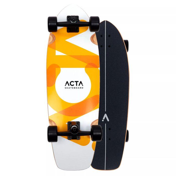Surfskate - Acta - Overlap - 31 pouces - Blanc/Jaune - Mixte
