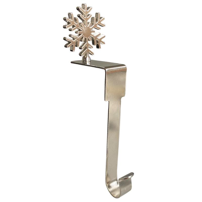 1Pcs Christmas Pendant Snowflake Elk Snowman Tree Shaped Metal Hook For Fireplace Door Cabinet Xmas Party Navidad New Year Decor