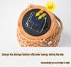 Chinese-Style Solar USB Charging Courtyard Lantern: Outdoor Rattan Atmosphere Lamp, Floor-Standing or Handheld for Balcony and Garden.
