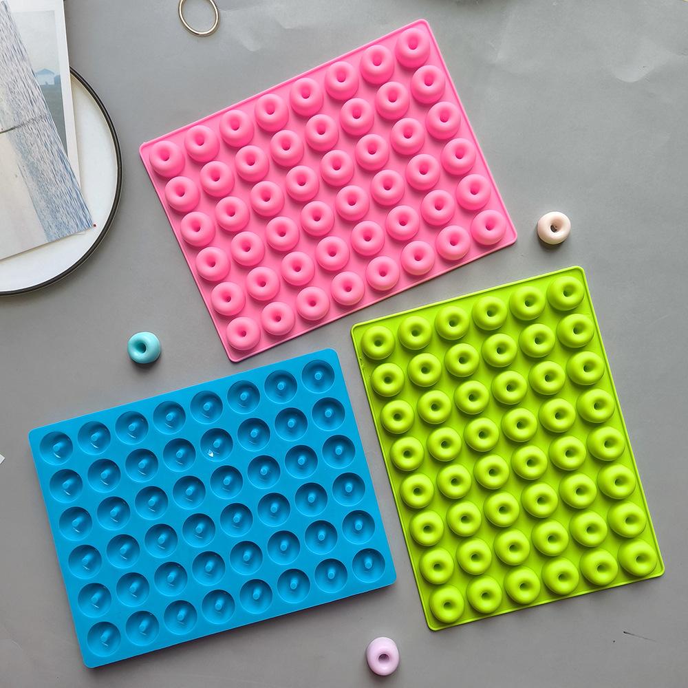 48 Cavity Mini Donut Silicone Mold DIY Handmade Dropper Mold Candy pudding Chocolate Baking Cake Tool