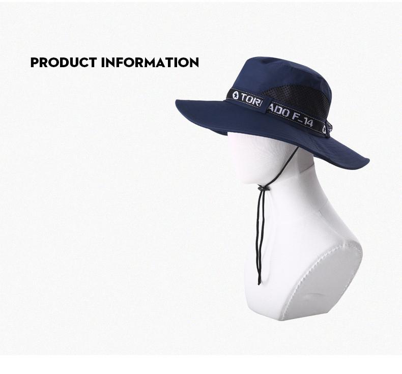 Pánský jezdecký slunečník s velkou krempou, venkovní opalovací krém, sluneční klobouk, kbelík, plážové pěší turistiky, módní letní rybářský klobouk, sluneční ochrana, klobouk