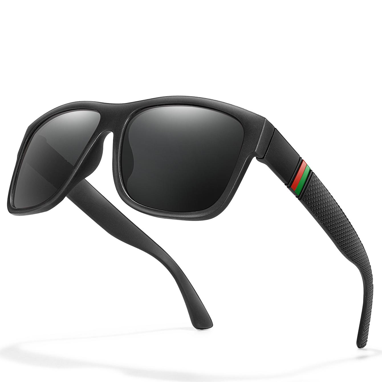 

Классические брендовые мужские квадратные поляризационные солнцезащитные очки для рыбалки, для активного отдыха, для вождения, для велоспорта, для бега, винтажные с большой оправой, UV400