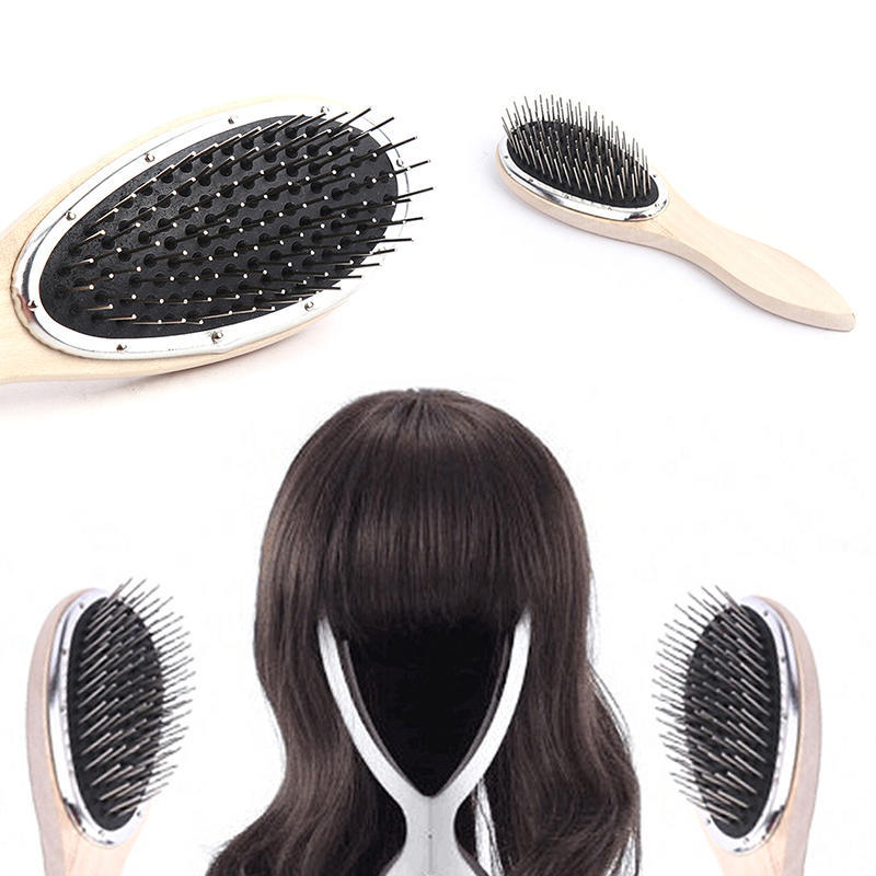 Steel Tooth Plastic Wood Comb Wig Hair Brush Anti-Static For Mannequin Head