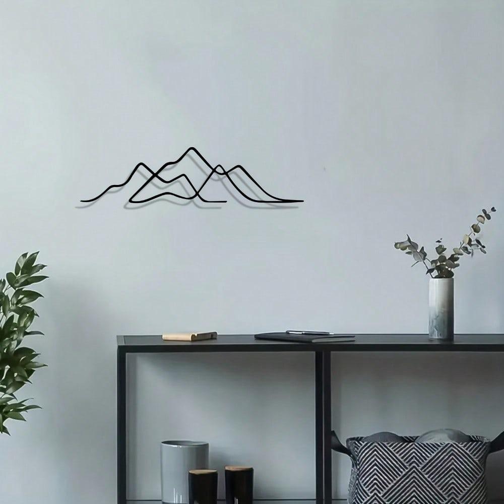 Mountain Art Wall Sculpture Powder Coated Metal Decor for Office Home Gift