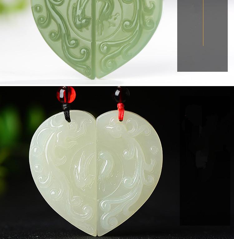 Xinjiang Hotan Jade Tai Chi Dragon and Phoenix Pendant with Certificate – Auspicious Jade Pair