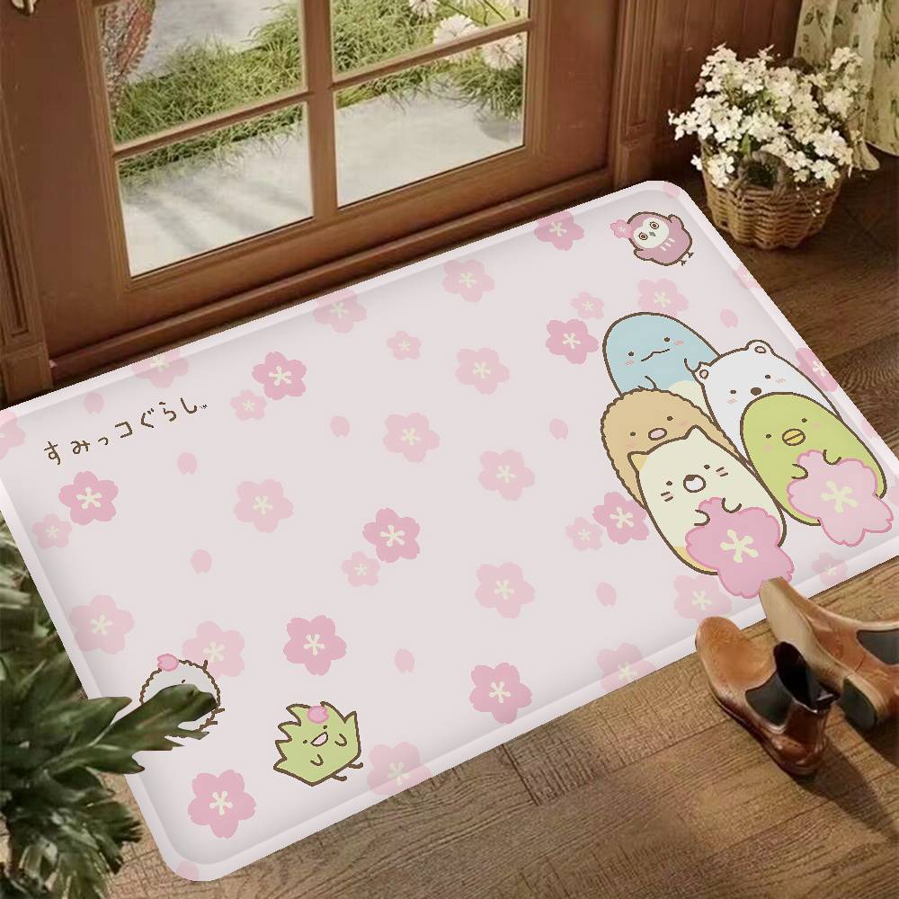Cartoon Pink Sumikko Gurashi Kitchen Mat Cheaper Anti-slip Modern Living Room Balcony Printed Modern Home Decor