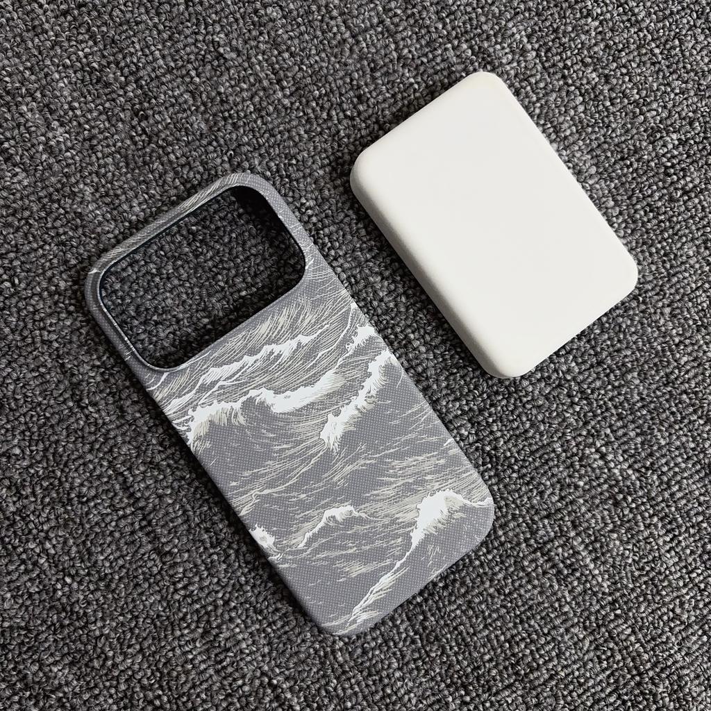 Kevlar Gezeitenmuster Kunststoff Für Magnetische Hülle Für Für Iphone 17 Air 16 Plus 1 14 13 12 Pro Max Schlanke Rahmenlose Kühlabdeckung