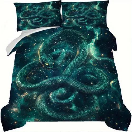 Snake Duvet Cover Duvet Cover With Snake Pattern Suitable For Children Kids And Adults Warm Soft Comfortable And Breathable