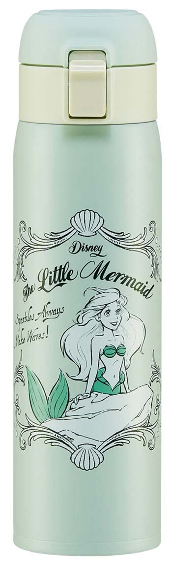 

Skater Insulated Stainless Steel Disney Ariel Mug, 480ml, One-Touch Open, Design, STOT5-A
