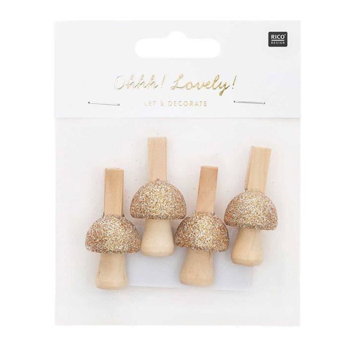 Pinces - Non spécifié - Champignons - Bois - Doré - Intérieur